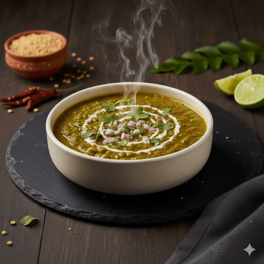Green Moong Curry (No Ghee)